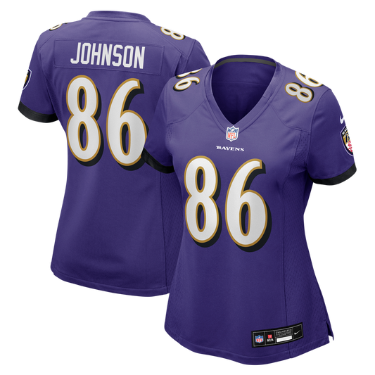 Cornelius Johnson Baltimore Ravens Nike Women's Team Game Jersey -  Purple