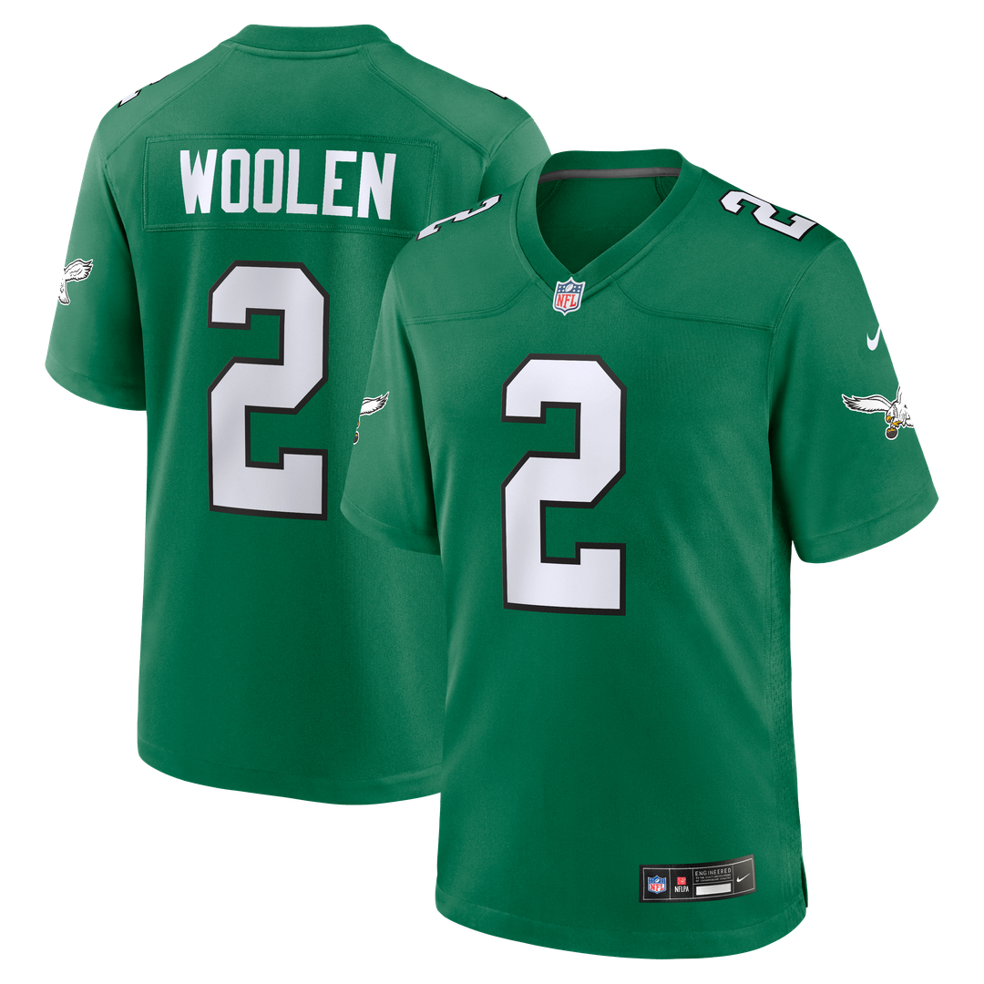 Tariq Woolen Philadelphia Eagles Nike Team Game Jersey - Midnight Green