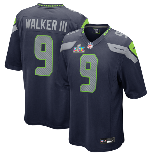 Kenneth Walker III Seattle Seahawks Nike Super Bowl LX Patch Game Jersey - College Navy