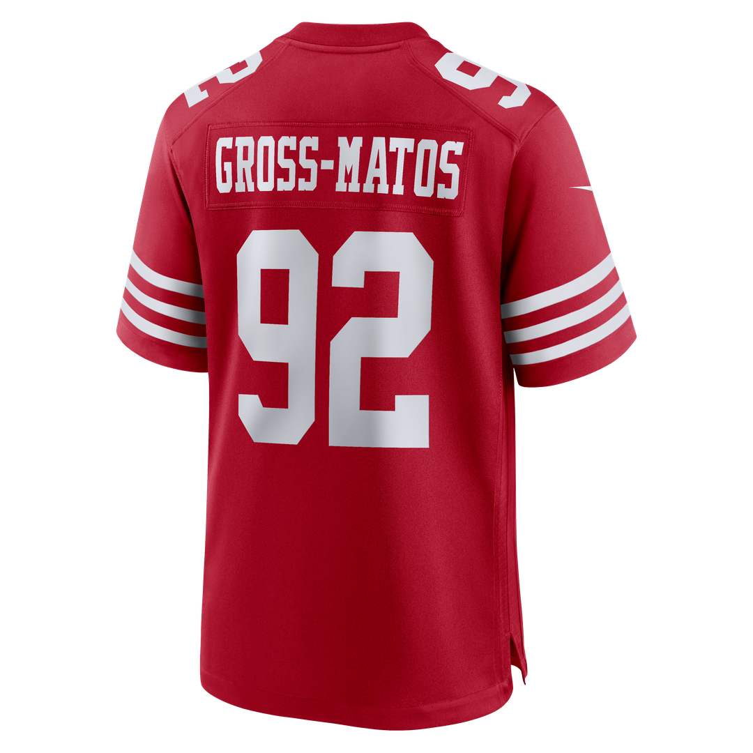 Yetur Gross-Matos San Francisco 49ers Nike Team Game Jersey -  Scarlet