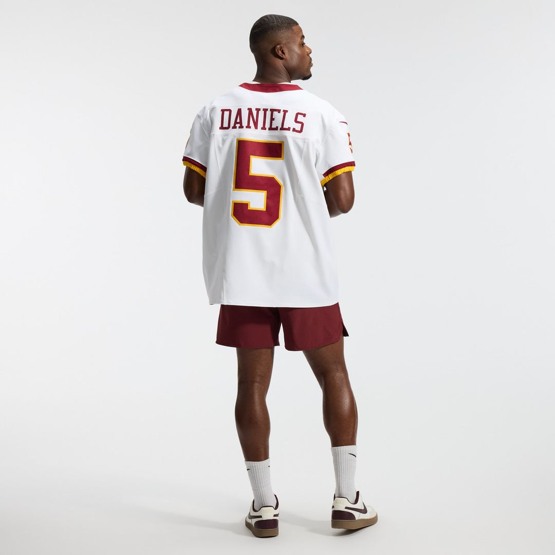 Jayden Daniels Washington Commanders Nike Alternate 2 Super Bowl Era Vapor F.U.S.E. Elite Jersey - White