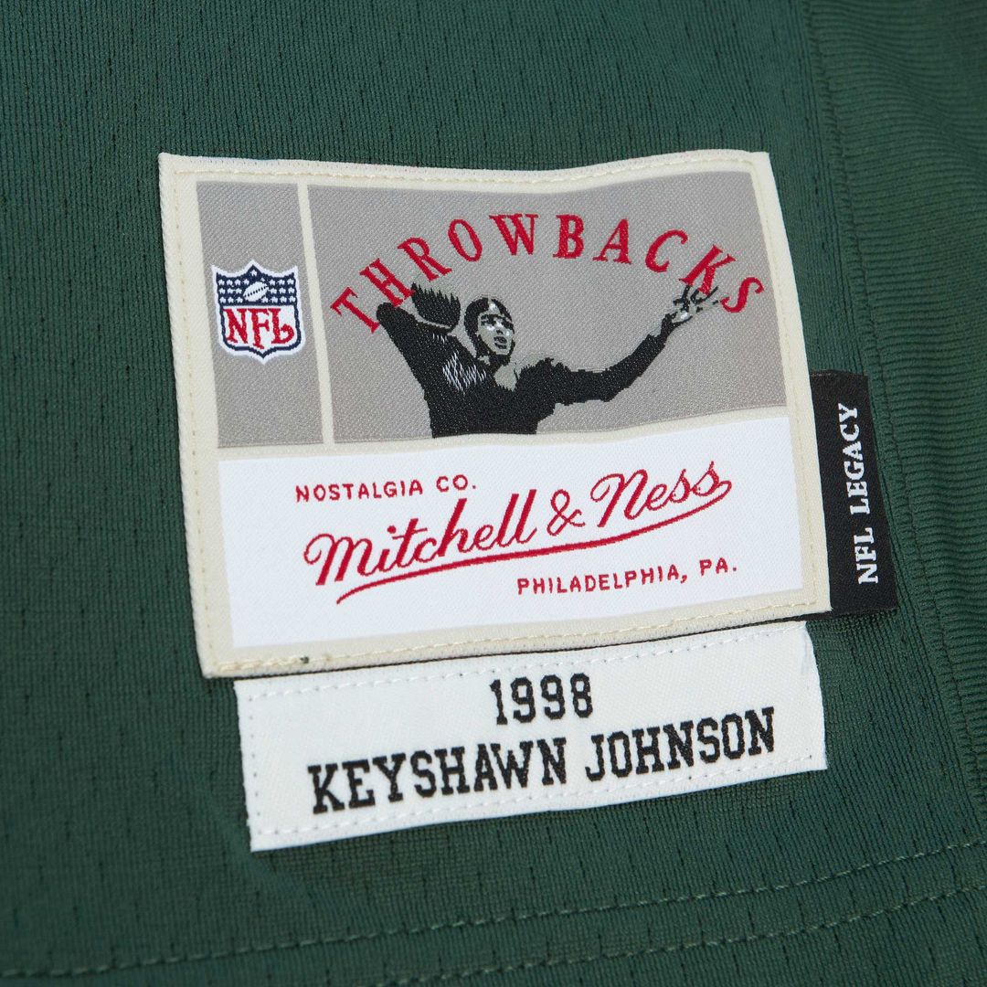 Keyshawn Johnson New York Jets Mitchell & Ness Legacy Replica Jersey - Kelly Green