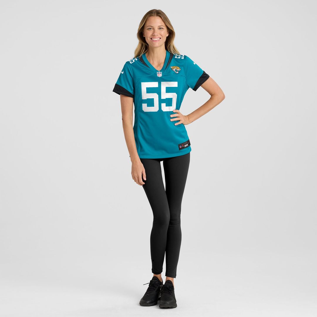 Chuma Edoga Jacksonville Jaguars Nike Women's Team Game Jersey -  Teal