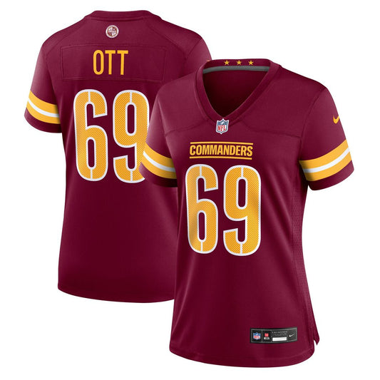 Tyler Ott Washington Commanders Nike Women's Team Game Jersey -  Burgundy