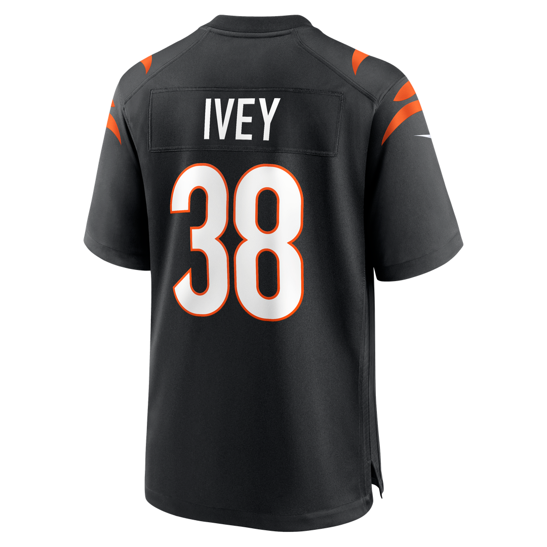 DJ Ivey Cincinnati Bengals Nike Team Game Jersey -  Black