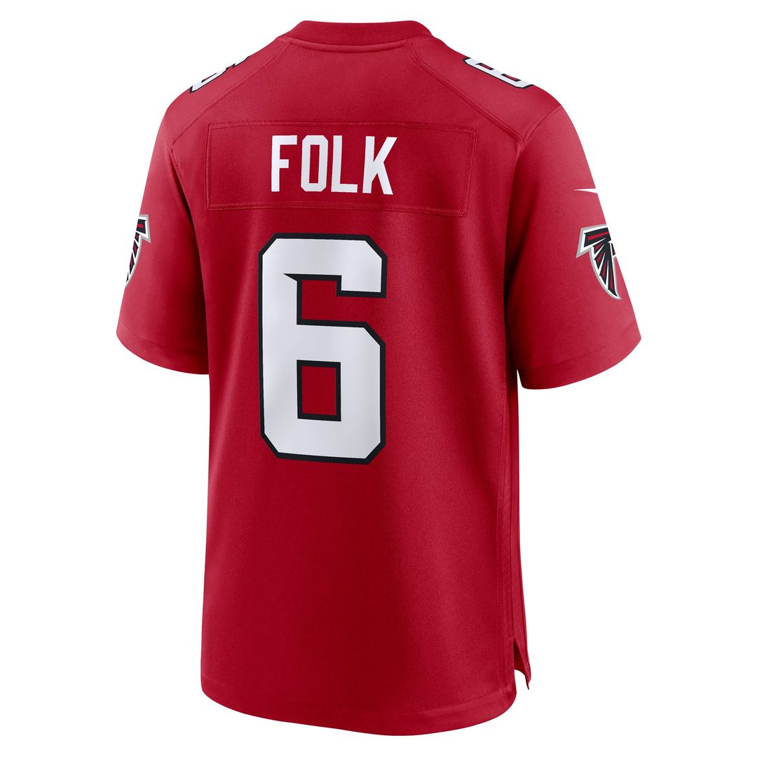 Nick Folk Atlanta Falcons Nike Team Game Jersey -  Red