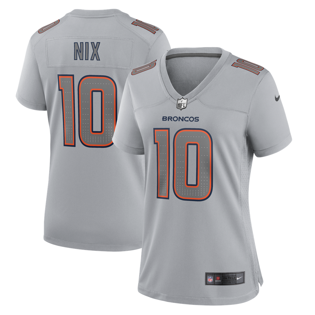 Bo Nix Denver Broncos Nike Women's Fashion Atmosphere Fashion Game Jersey - Gray