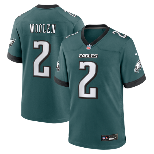 Tariq Woolen Philadelphia Eagles Nike Team Game Jersey - Midnight Green