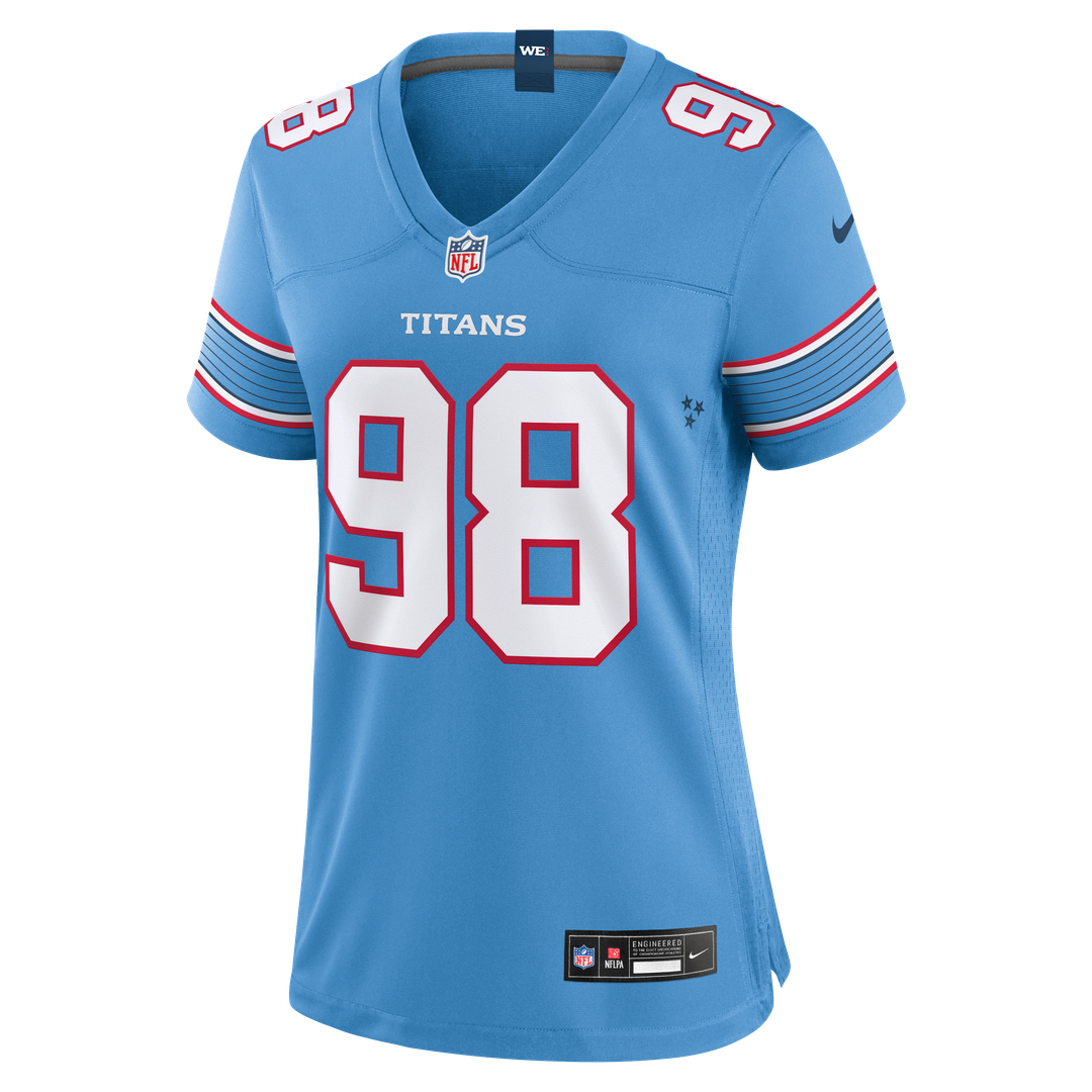 Jeffery Simmons Tennessee Titans Nike Women's Game Jersey - Light Blue
