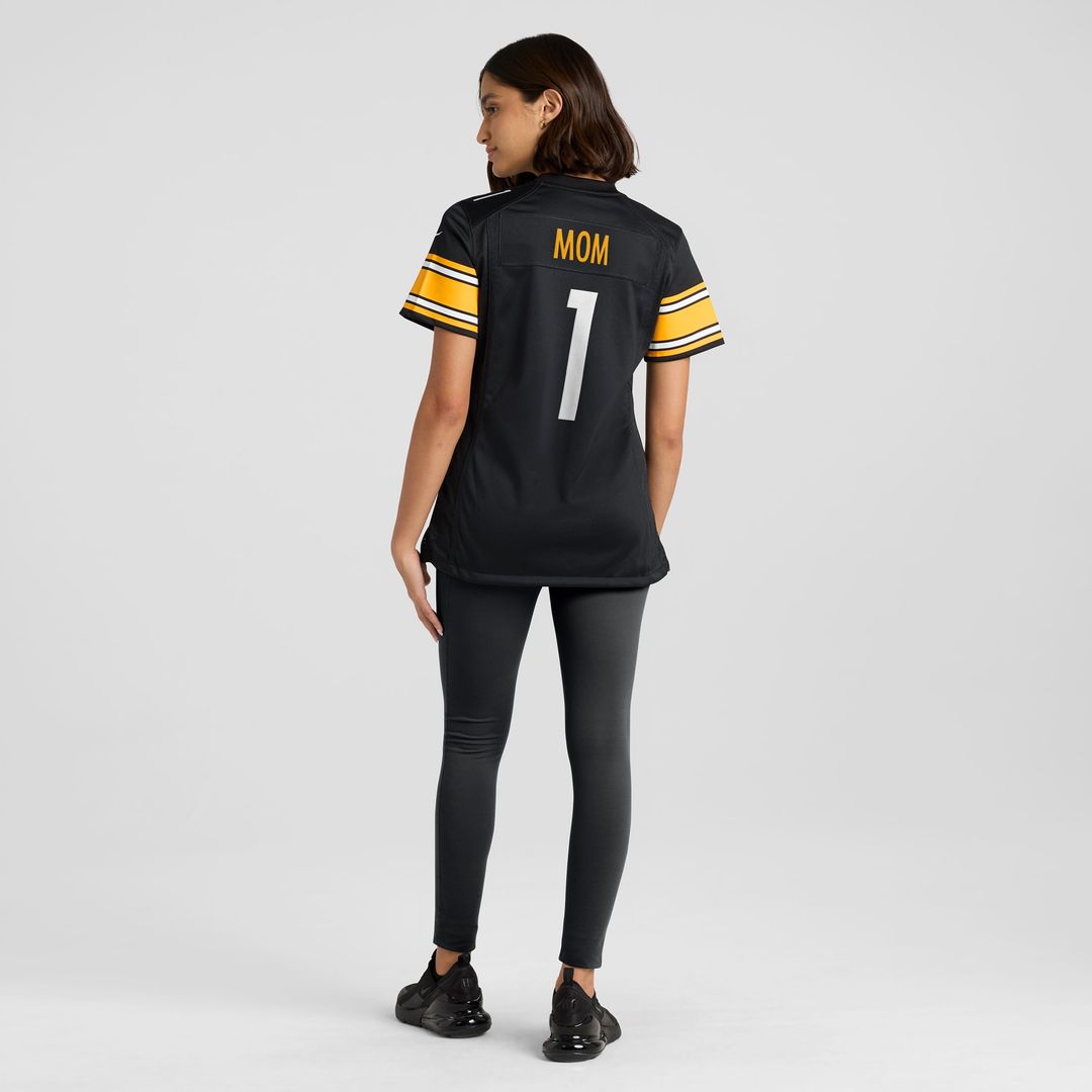 Number 1 Mom Pittsburgh Steelers Nike Women's Game Jersey - Black