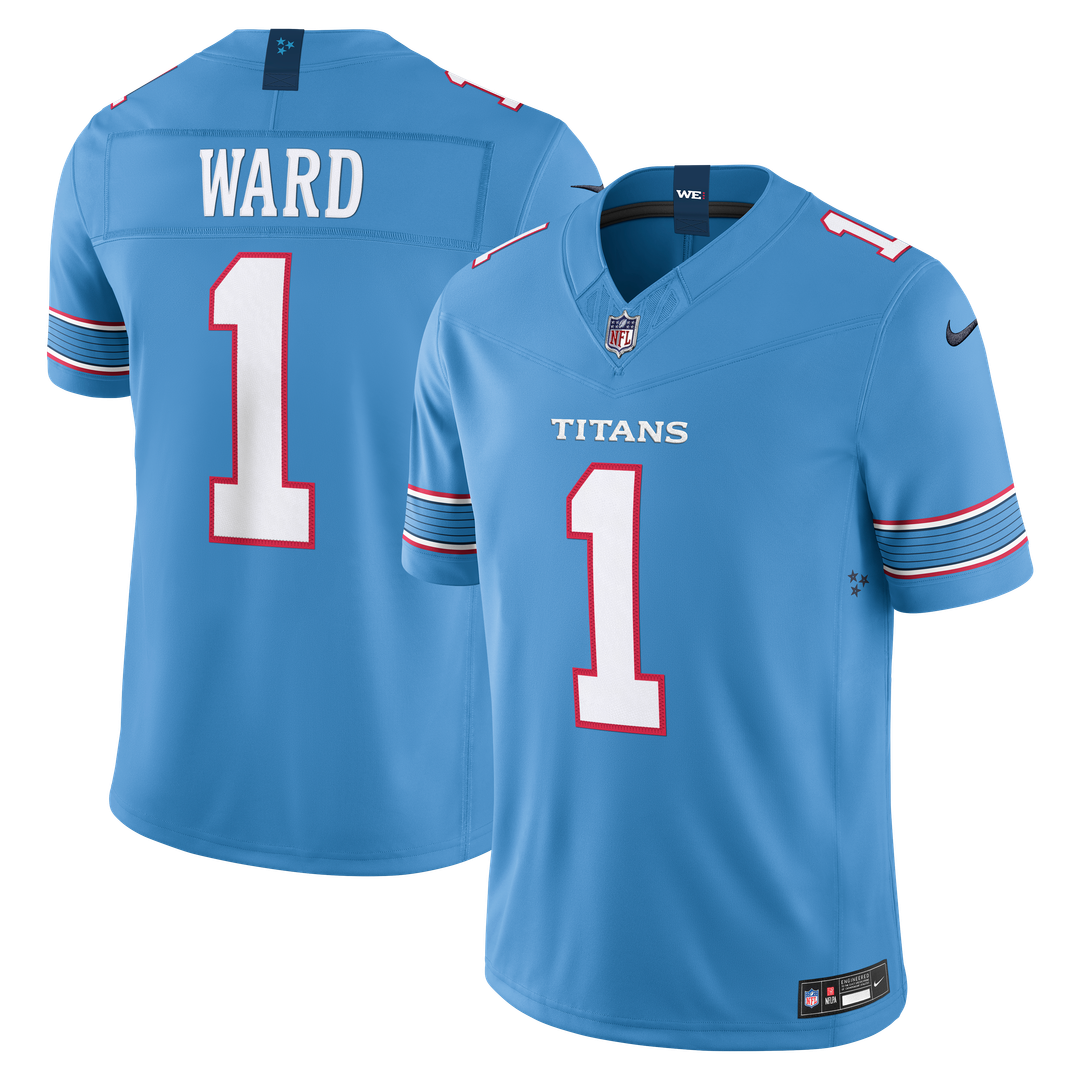 Cameron Ward Tennessee Titans Nike Vapor F.U.S.E. Stitched Limited Jersey - Light Blue