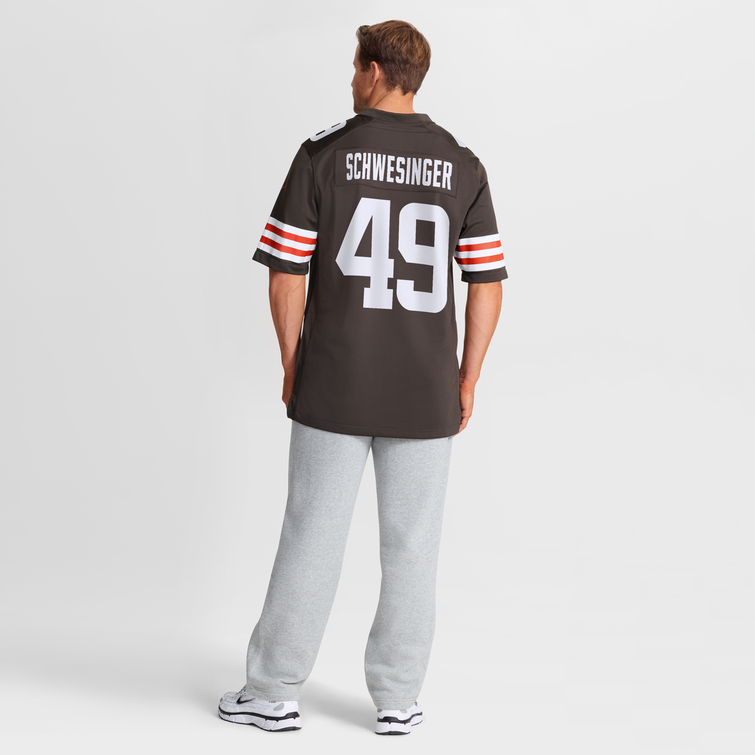 Carson Schwesinger Cleveland Browns Nike 2025 NFL Draft Game Jersey - Brown