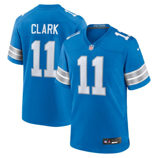 Damone Clark Detroit Lions Nike Team Game Jersey -  Blue
