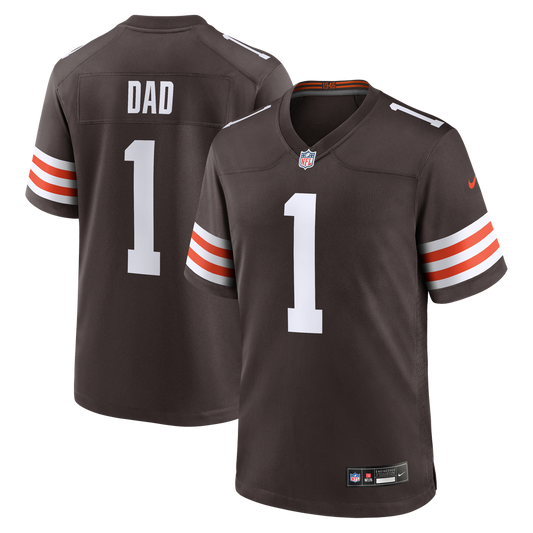 Number 1 Dad Cleveland Browns Nike Game Jersey - Brown