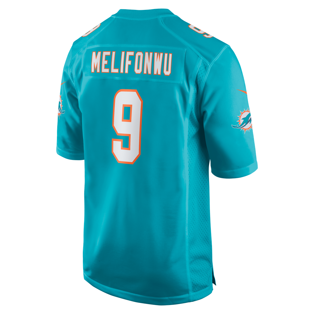 Ifeatu Melifonwu Miami Dolphins Nike Team Game Jersey -  Aqua