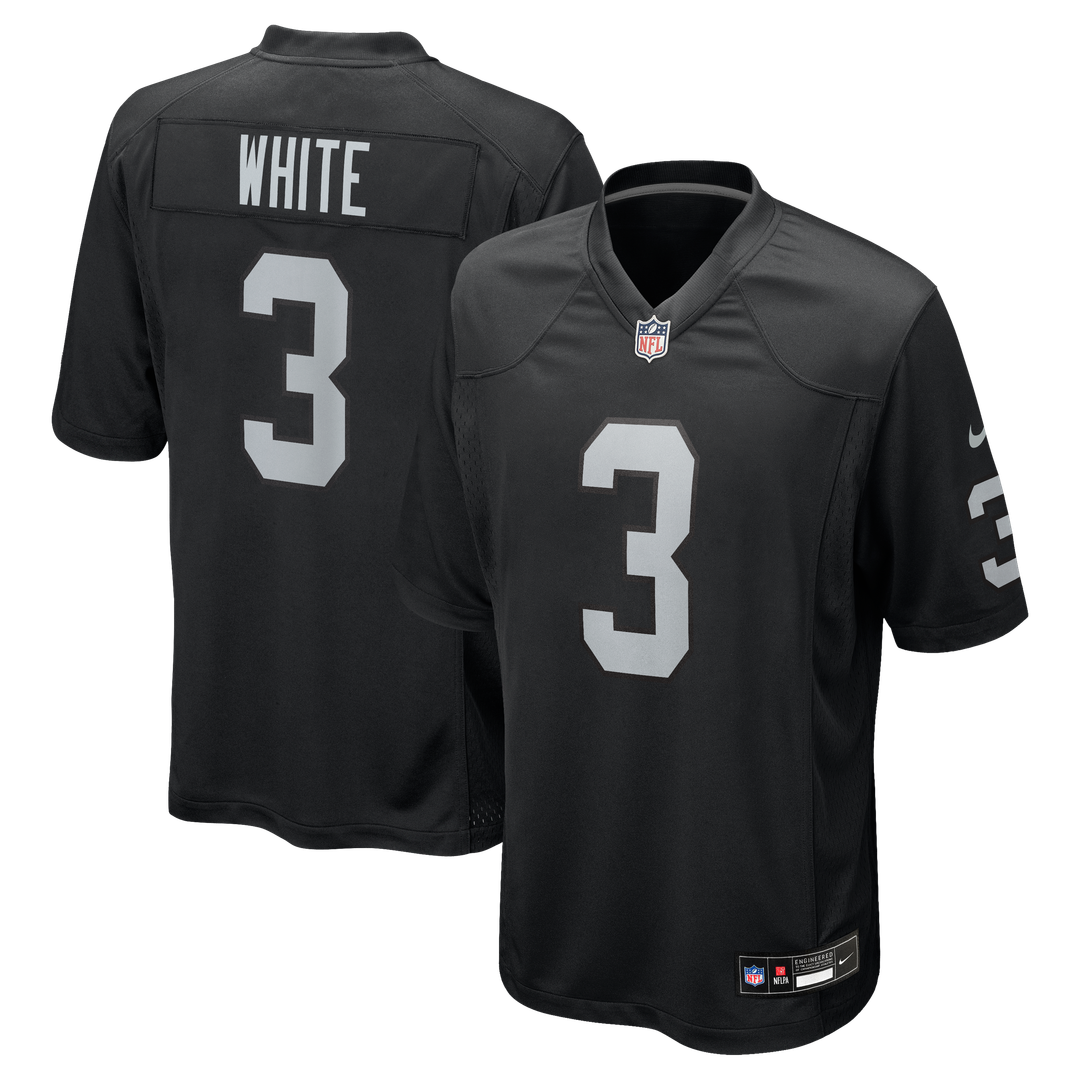 Zamir White Las Vegas Raiders Nike Team Game Jersey -  Black