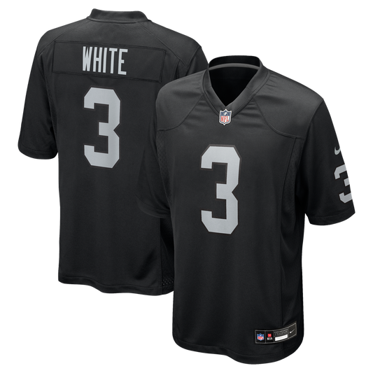 Zamir White Las Vegas Raiders Nike Team Game Jersey -  Black