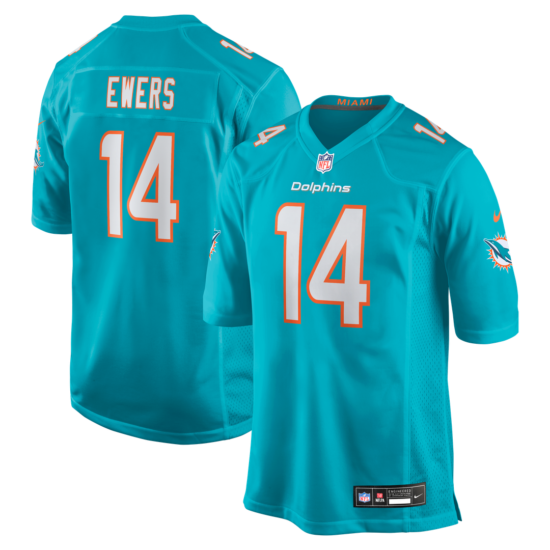 Quinn Ewers Miami Dolphins Nike Team Game Jersey -  Aqua