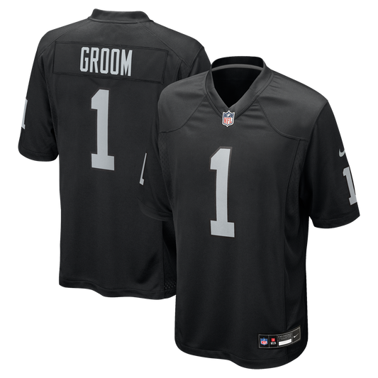 Number 1 Groom Las Vegas Raiders Nike Game Jersey - Black