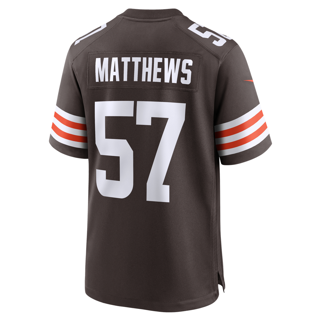 Clay Matthews Cleveland Browns Nike Game Retired Player Jersey - Brown
