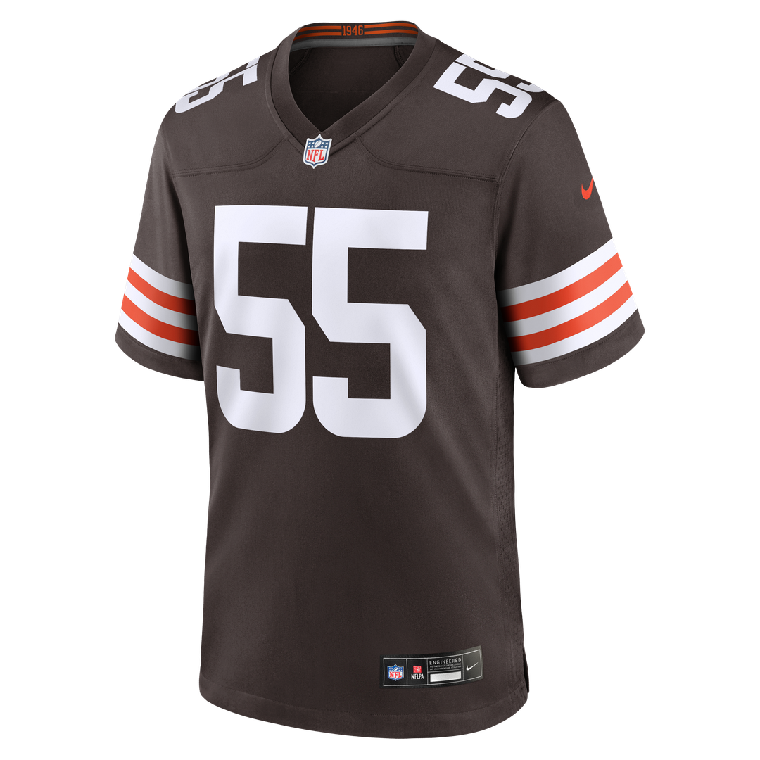Cleveland Browns Spencer Fano Nike 2026 NFL Draft First Round Pick No. 9 Team Game Jersey - Brown