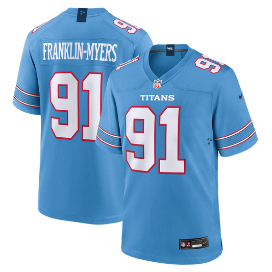 John Franklin-Myers Tennessee Titans Nike Team Game Jersey - Light Blue