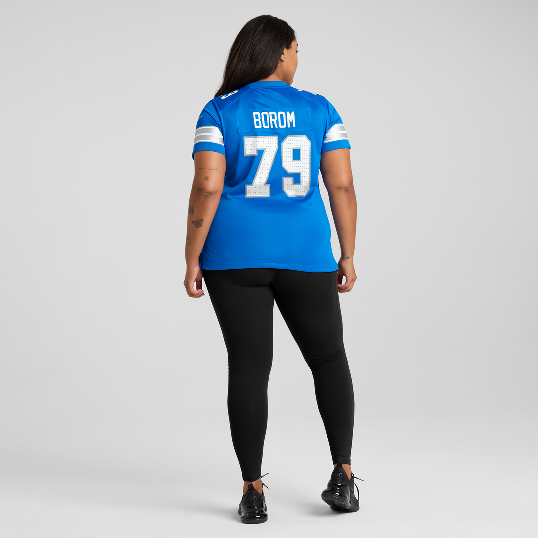 Larry Borom Detroit Lions Nike Women's Team Game Jersey -  Blue
