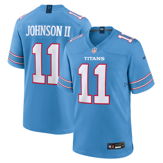 Jermaine Johnson II Tennessee Titans Nike Team Game Jersey - Light Blue