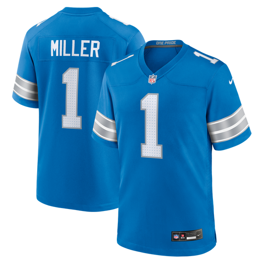 Blake Miller Detroit Lions Nike 2026 NFL Draft First Round Pick No. 17 Team Game Jersey - Blue