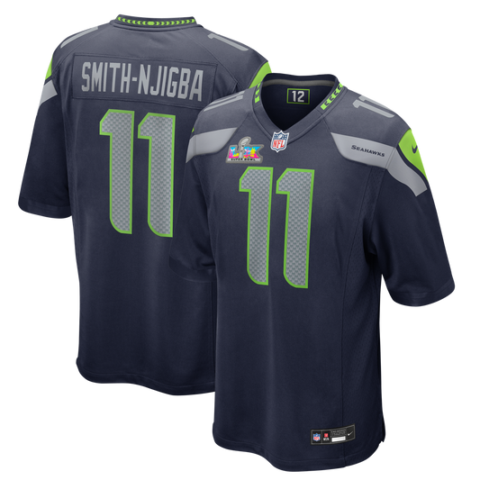 Jaxon Smith-Njigba Seattle Seahawks Nike Super Bowl LX Patch Game Jersey - College Navy