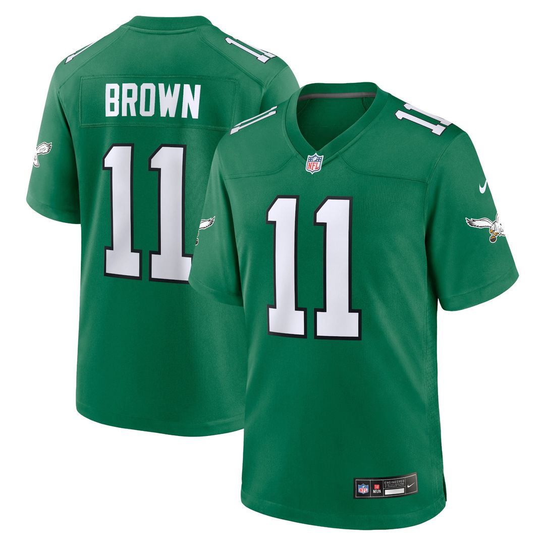 A.J. Brown Philadelphia Eagles Nike Team Game Jersey - Midnight Green