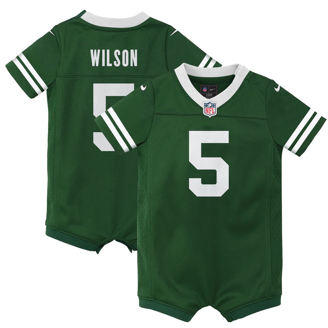 Garrett Wilson New York Jets Nike Newborn & Infant Game Romper Jersey - Legacy Green