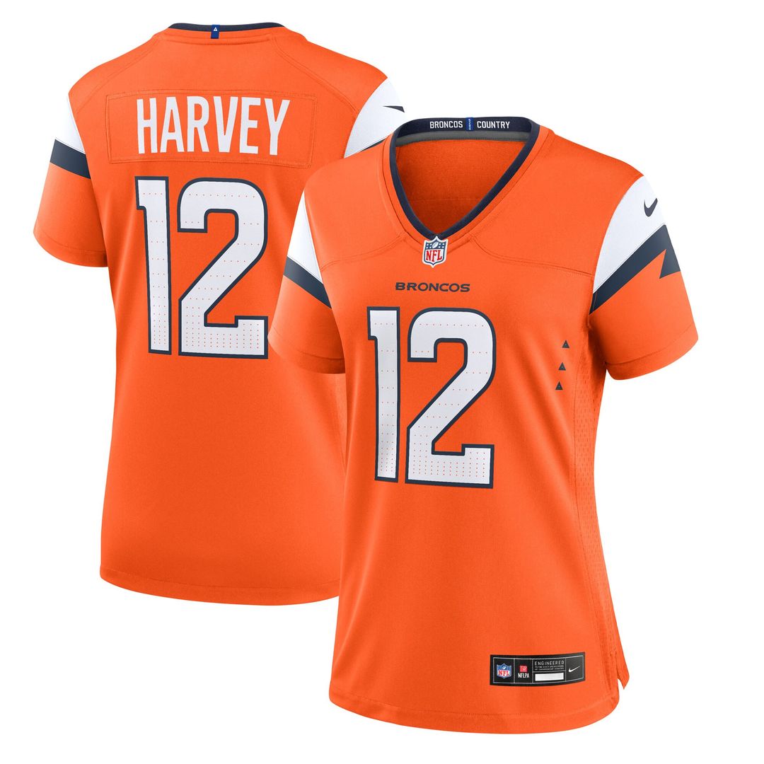 RJ Harvey Denver Broncos Nike Women's Team Game Jersey -  Orange