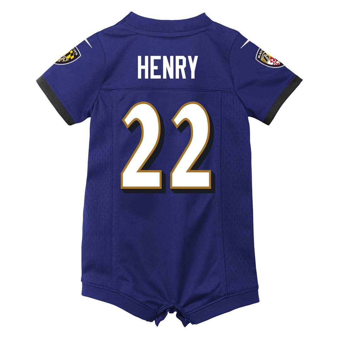 Derrick Henry Baltimore Ravens Nike Newborn & Infant Game Romper Jersey - Purple