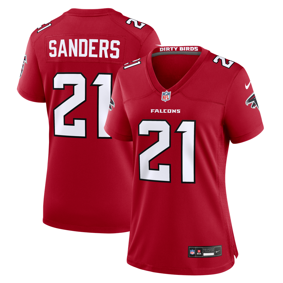 Deion Sanders Atlanta Falcons Nike Women's Retired Player Game Jersey - Red