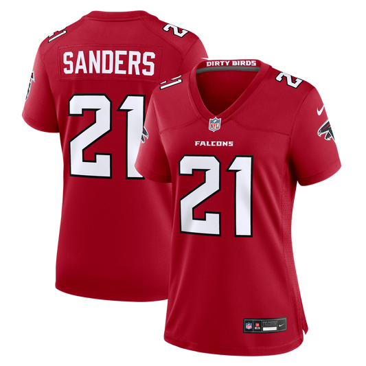 Deion Sanders Atlanta Falcons Nike Women's Retired Player Game Jersey - Red