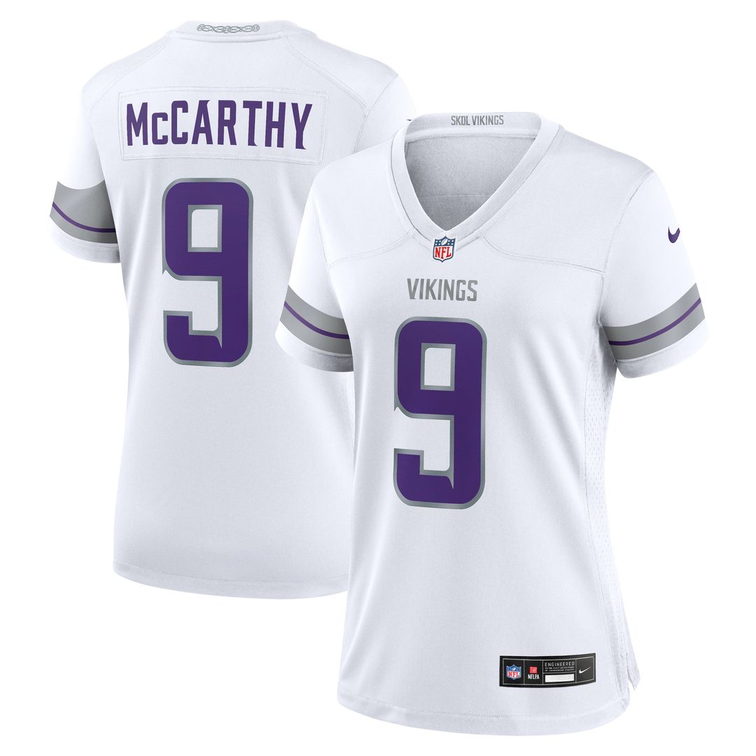 J.J. McCarthy Minnesota Vikings Nike Women's  Player Game Jersey - Purple