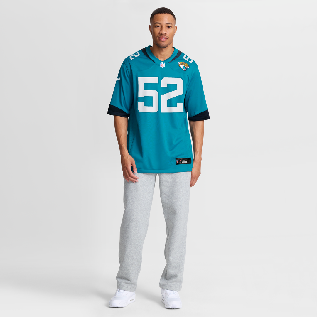 DaVon Hamilton Jacksonville Jaguars Nike Game Jersey - Teal