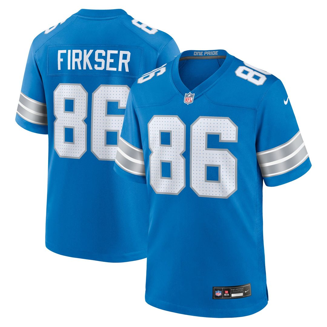 Anthony Firkser Detroit Lions Nike Team Game Jersey -  Blue