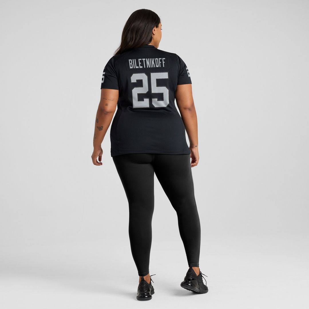 Fred Biletnikoff Las Vegas Raiders Nike Women's Game Retired Player Jersey - Black