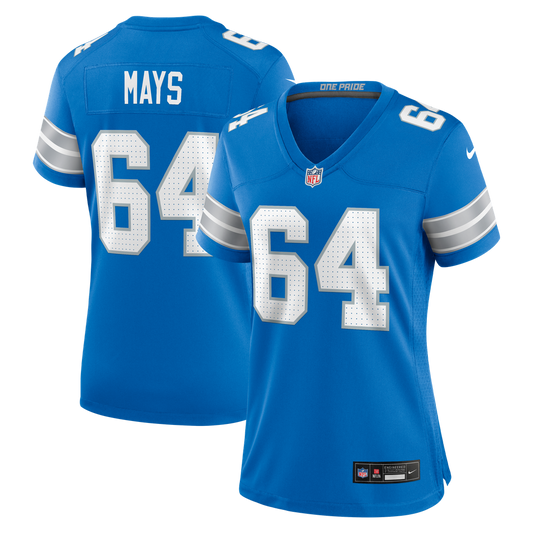Cade Mays Detroit Lions Nike Women's Team Game Jersey -  Blue