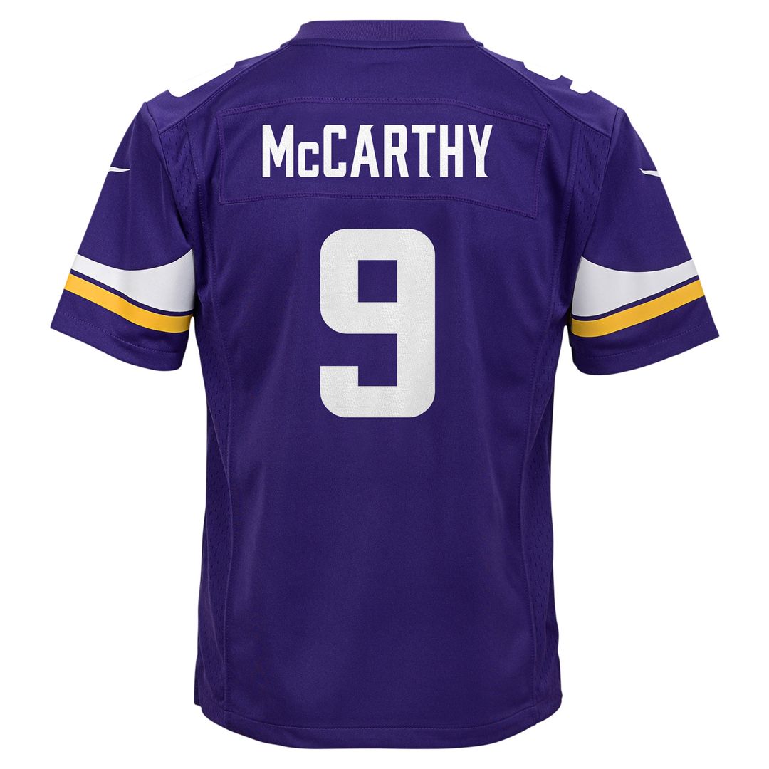 J.J. McCarthy Minnesota Vikings Nike Youth Game Jersey - Purple