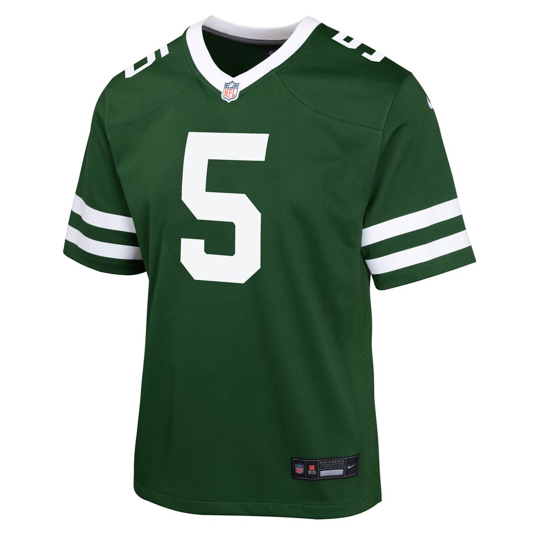 Garrett Wilson New York Jets Nike Youth Game Jersey - Black