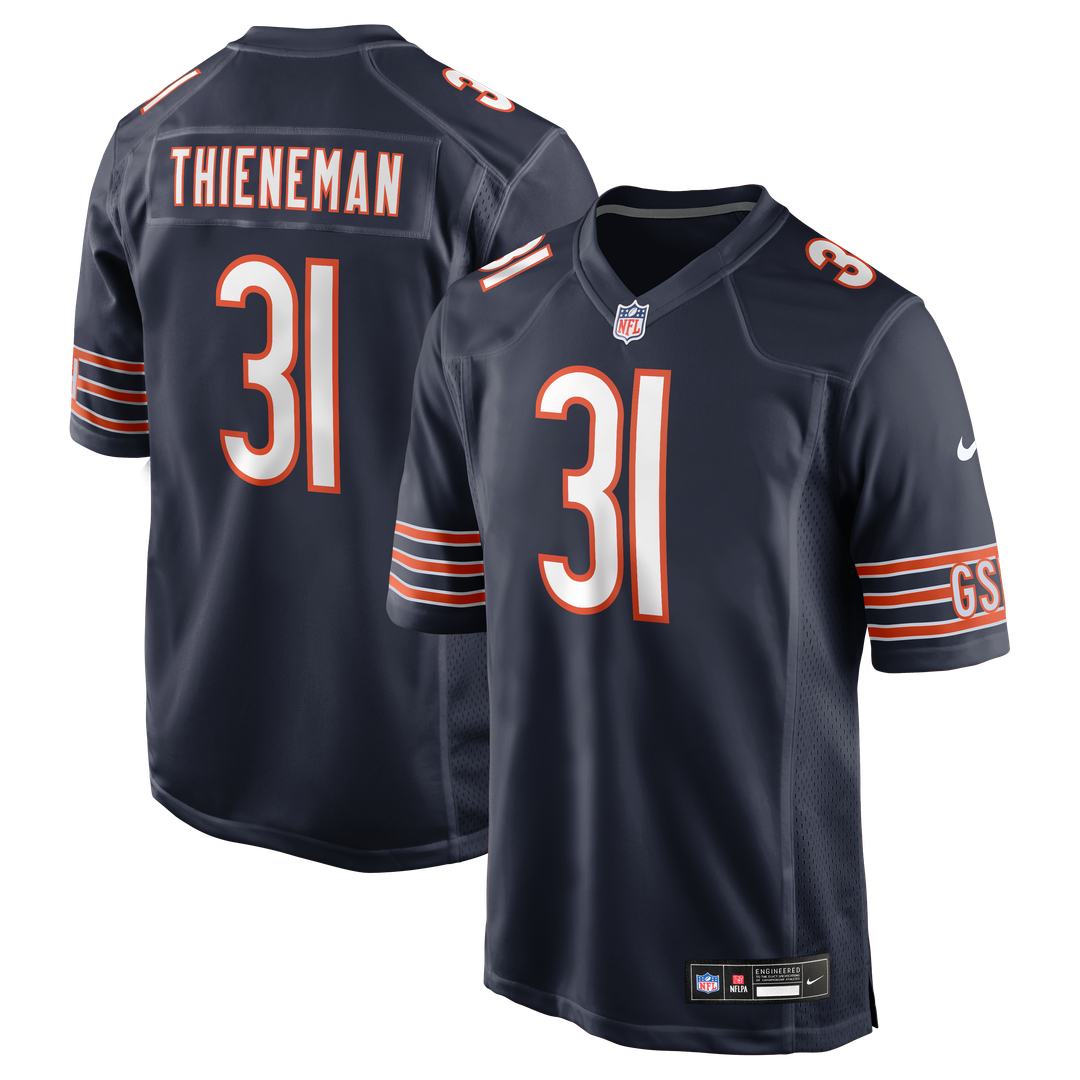 Dillon Thieneman Chicago Bears Nike 2026 NFL Draft First Round Pick No. 25 Team Game Jersey - Navy