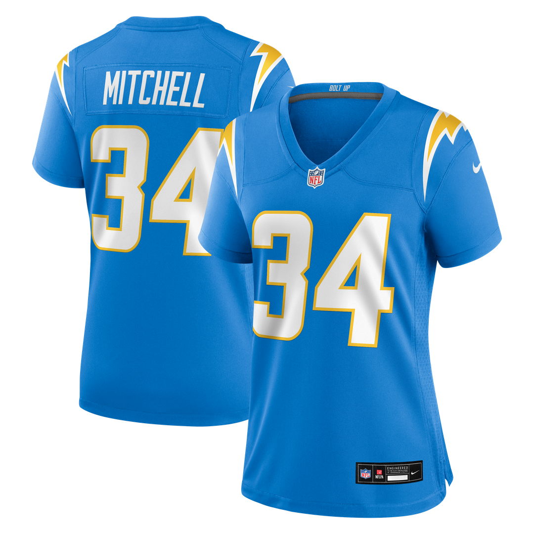 Keaton Mitchell Los Angeles Chargers Nike Women's Team Game Jersey -  Powder Blue