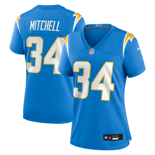 Keaton Mitchell Los Angeles Chargers Nike Women's Team Game Jersey -  Powder Blue