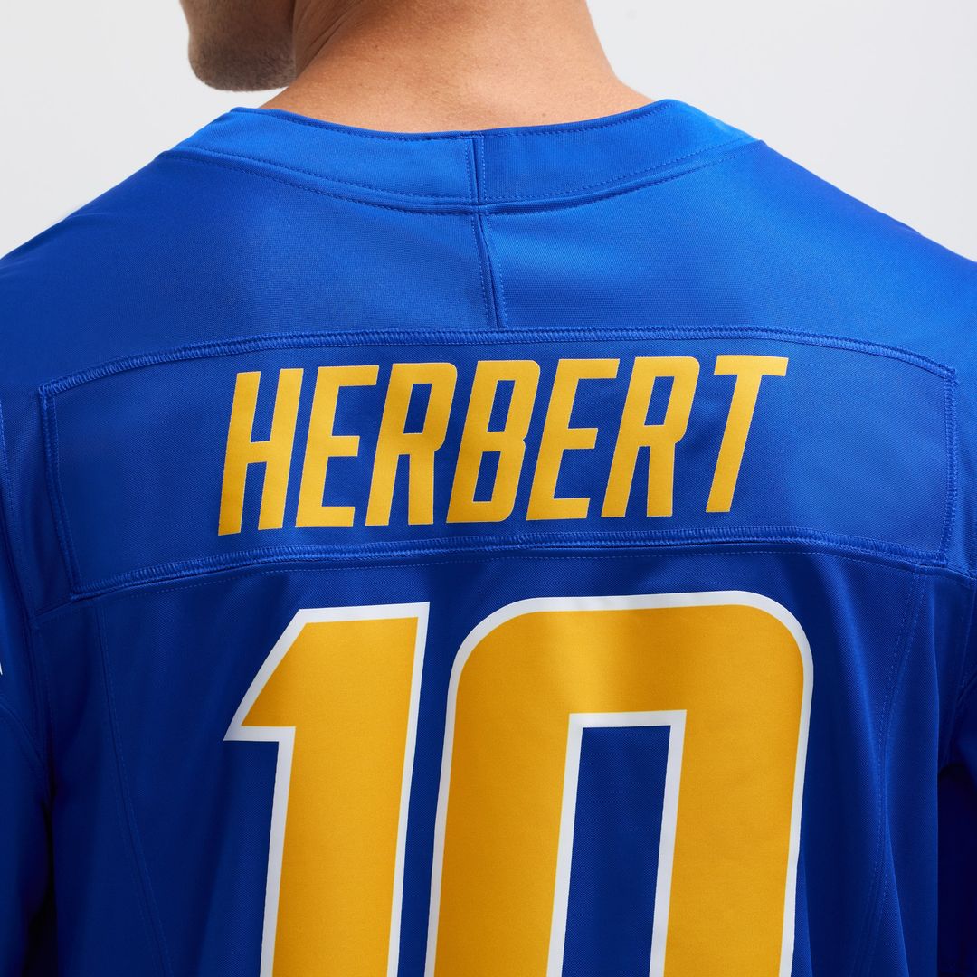 Justin Herbert Los Angeles Chargers Nike Alternate Charger Power Vapor F.U.S.E. Limited Jersey - Gold