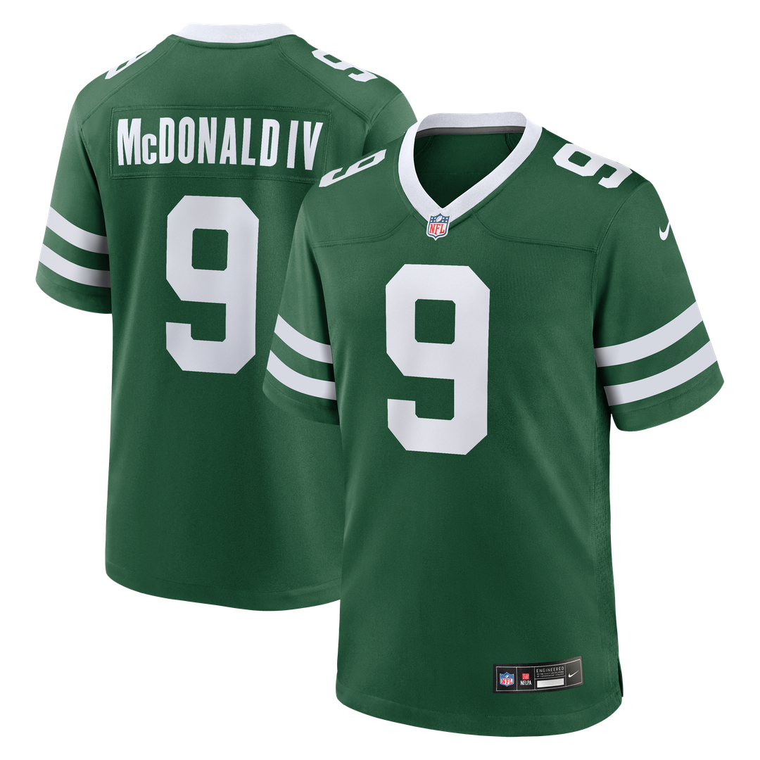 Will McDonald IV New York Jets Nike Team Game Jersey - Legacy Green