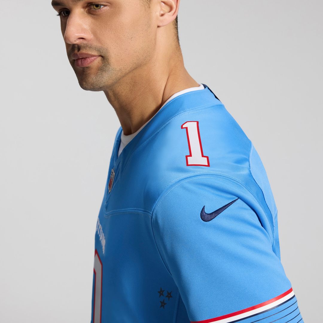 Cameron Ward Tennessee Titans Nike Vapor F.U.S.E. Stitched Limited Jersey - Light Blue