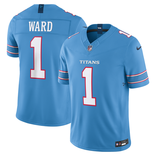 Cameron Ward Tennessee Titans Nike Vapor F.U.S.E. Stitched Limited Jersey - Light Blue